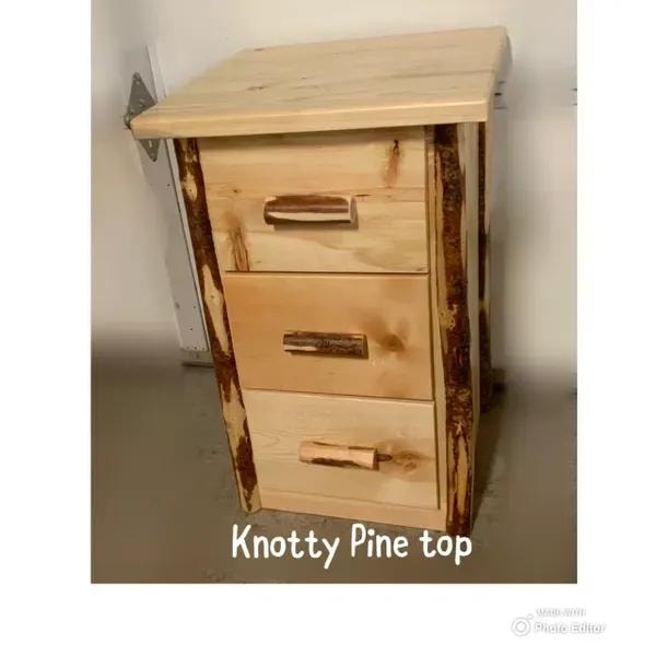 Log Nightstand